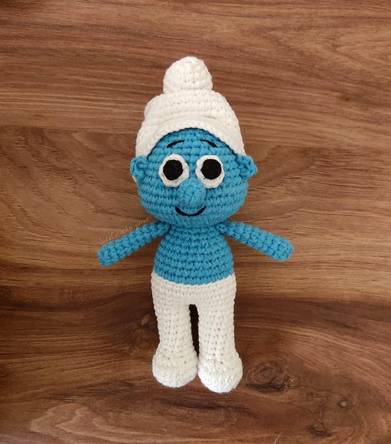 10 Adet Şirinler Örgü Oyuncak Amigurumi - Görsel 3