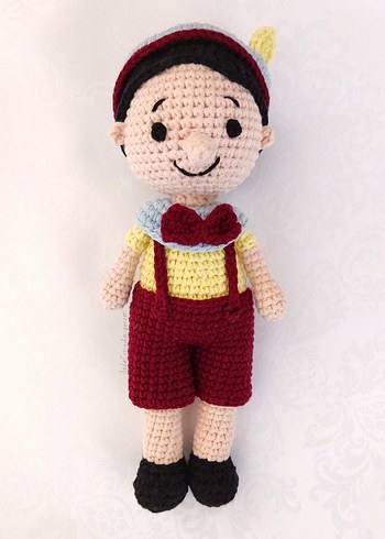 Amigurumi Pinokyo Örgü Oyuncak Bebek Pamuk İp - Görsel 2