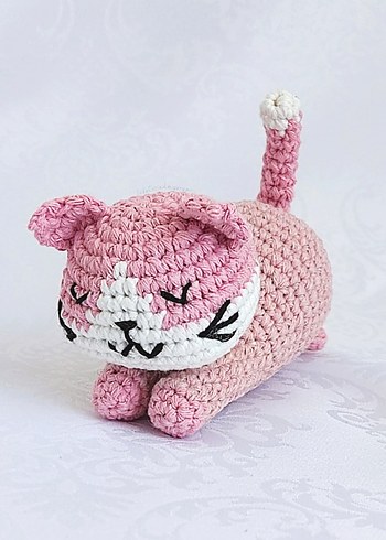 Renkli Amigurumi Uykucu Kedi Örgü Oyuncaklar - Görsel 8
