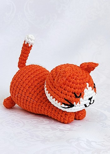 Renkli Amigurumi Uykucu Kedi Örgü Oyuncaklar - Görsel 11