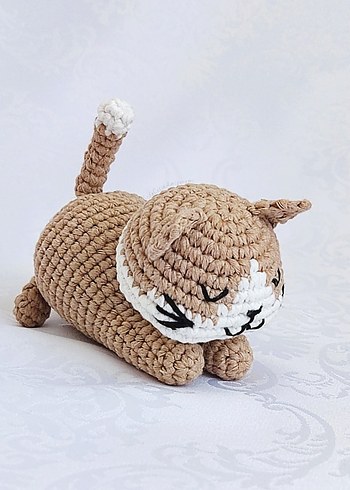 Renkli Amigurumi Uykucu Kedi Örgü Oyuncaklar - Görsel 7