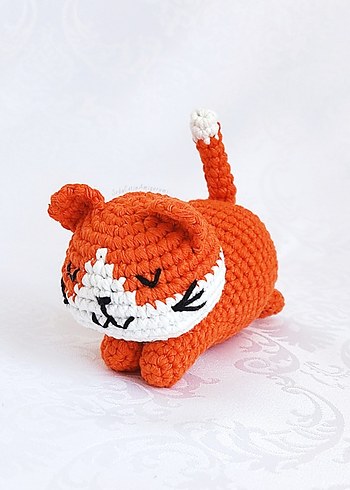 9 Adet Amigurumi Uykucu Kedi Örgü Oyuncak - Görsel 9