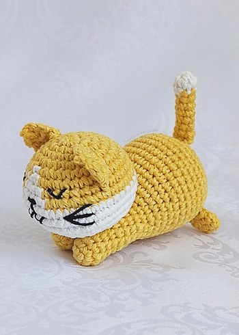 9 Adet Amigurumi Uykucu Kedi Örgü Oyuncak - Görsel 11