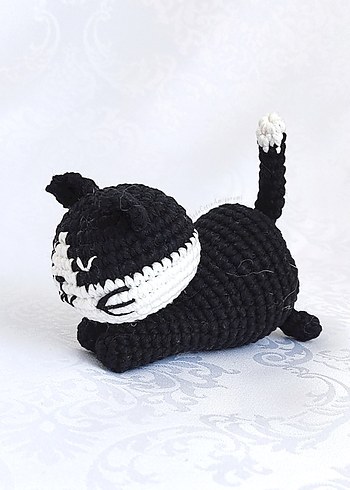 9 Adet Amigurumi Uykucu Kedi Örgü Oyuncak - Görsel 13
