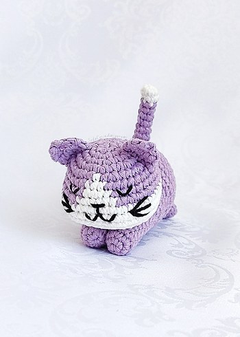 9 Adet Amigurumi Uykucu Kedi Örgü Oyuncak - Görsel 4