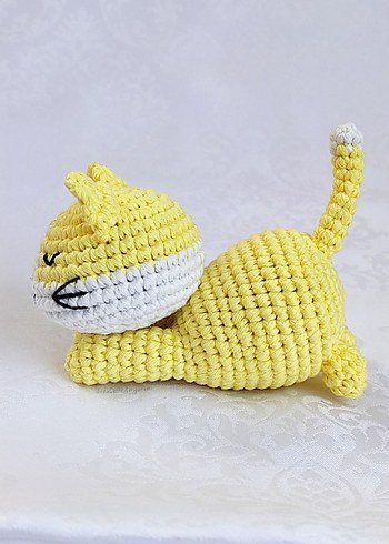 9 Adet Amigurumi Uykucu Kedi Örgü Oyuncak - Görsel 14