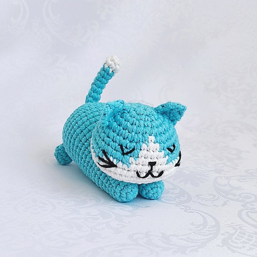 9 Adet Amigurumi Uykucu Kedi Örgü Oyuncak - Görsel 5