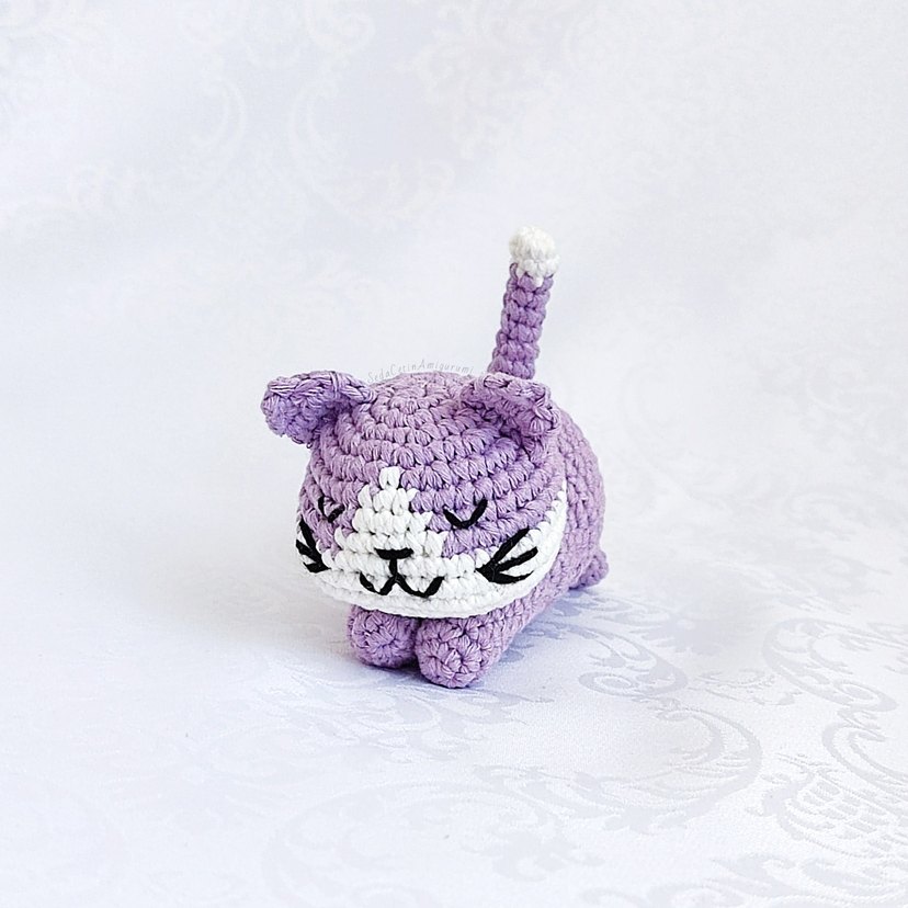 9 Adet Amigurumi Uykucu Kedi Örgü Oyuncak - Görsel 4
