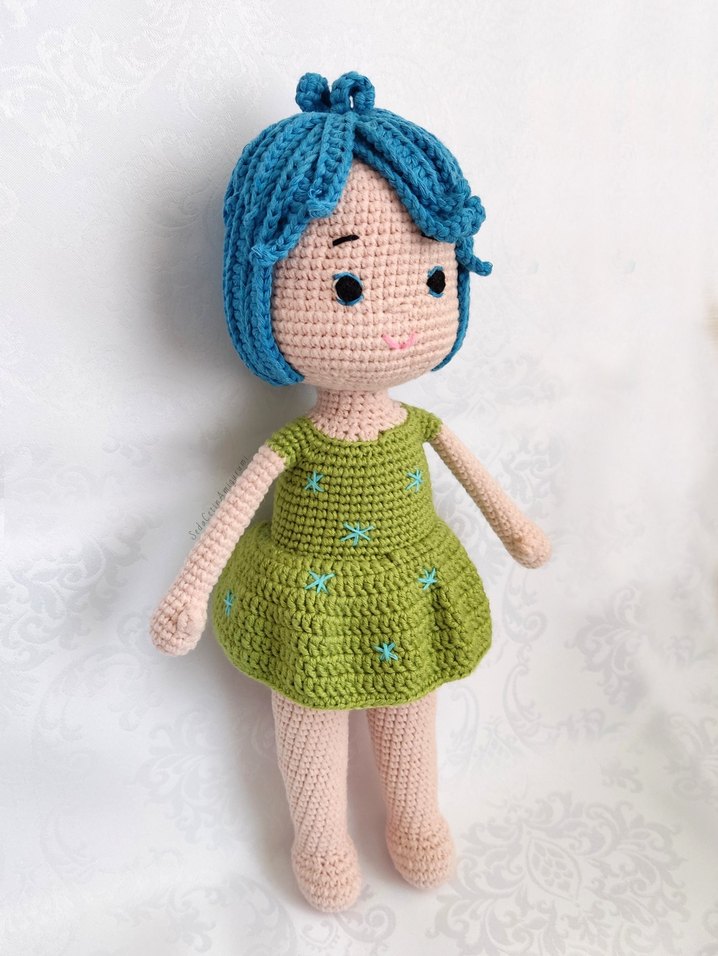 Amigurumi Ters Yüz Neşe Bebek inside out Örgü Oyuncak - Görsel 4