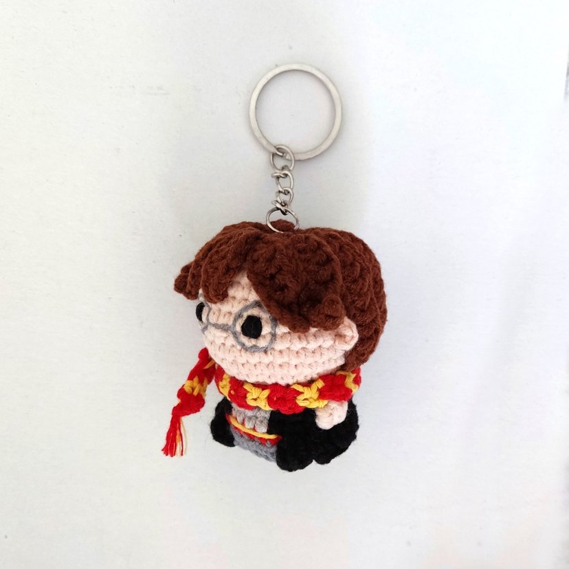 Harry Potter Çanta Süsü Örgü Anahtarlık Amigurumi - Görsel 3
