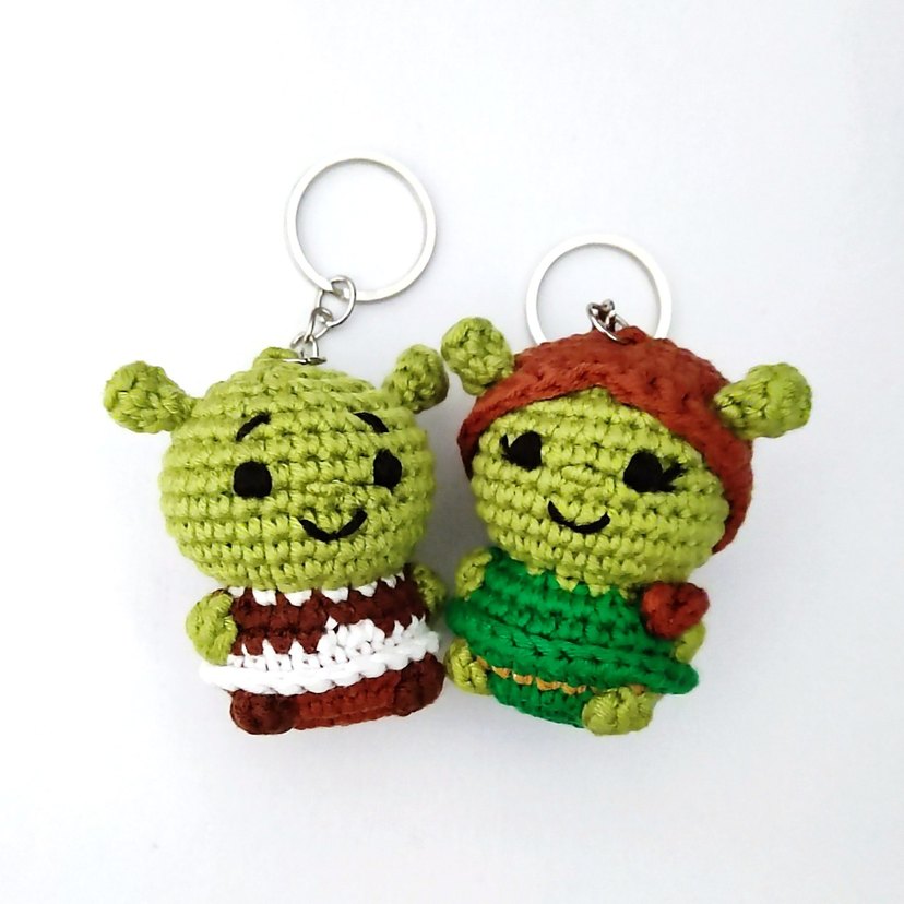 Örgü Fiona Anahtarlık Çanta Süsü Charm Shrek - Görsel 3