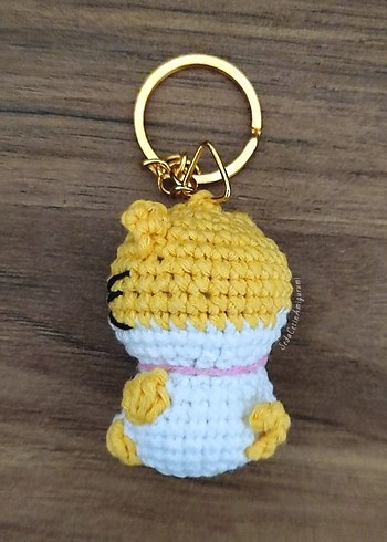 Örgü Kedi Anahtarlık Amigurumi Çanta Süsü Charm Minik - Görsel 3