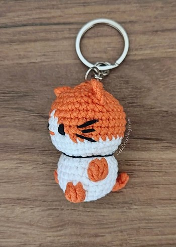 Örgü Kedi Anahtarlık Amigurumi Çanta Süsü Charm Minik - Görsel 7