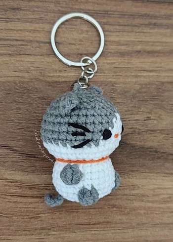 Örgü Kedi Anahtarlık Amigurumi Çanta Süsü Charm Minik - Görsel 5