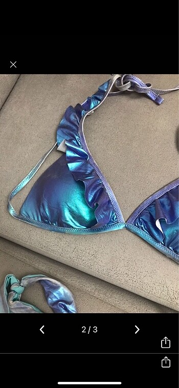 s Beden turkuaz Renk Tezenis Bikini Takımı S