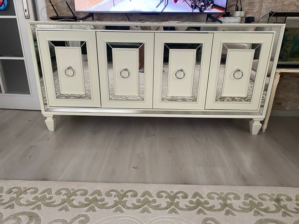 Gümüş Detaylı krem renk konsol - Görsel 3