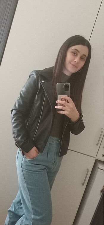 Siyah H&m deri ceket