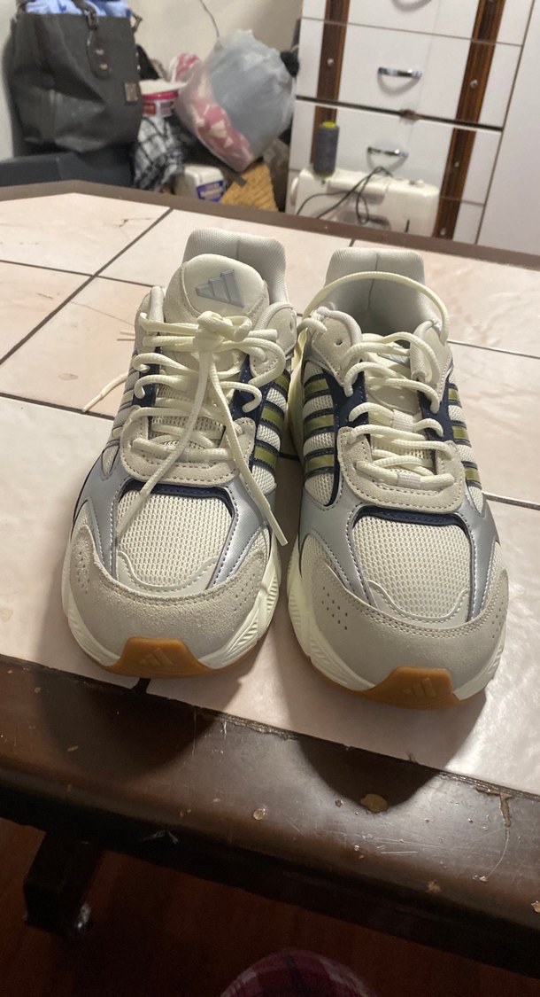 Beyaz Cırtcırtlı Stiletto Topuklu Kadın Spor Ayakkabı - Görsel 5