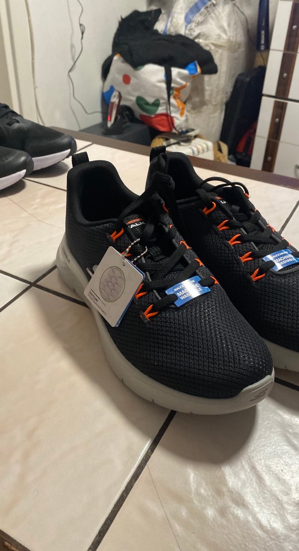 Siyah Erkek Spor Ayakkabı Bağcıkları - Görsel 2