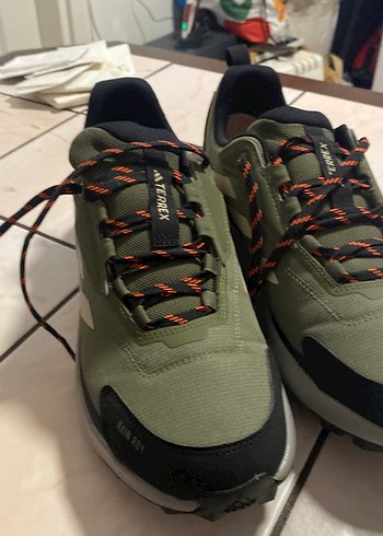 Erkek Yeşil Outdoor Ayakkabı, Bağcıklı, Kauçuk Taban - Görsel 3