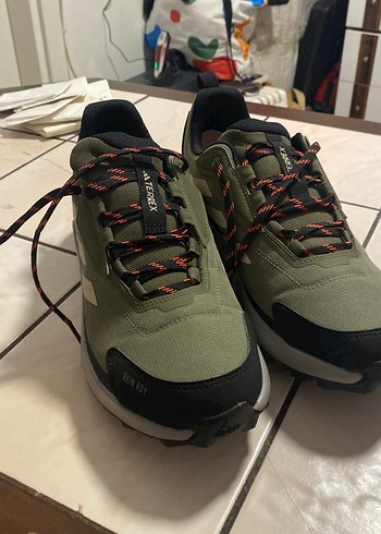 Erkek Yeşil Outdoor Ayakkabı, Bağcıklı, Kauçuk Taban - Görsel 2