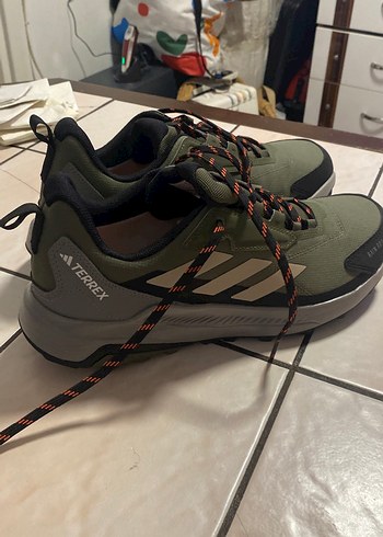 Erkek Yeşil Outdoor Ayakkabı, Bağcıklı, Kauçuk Taban - Görsel 5