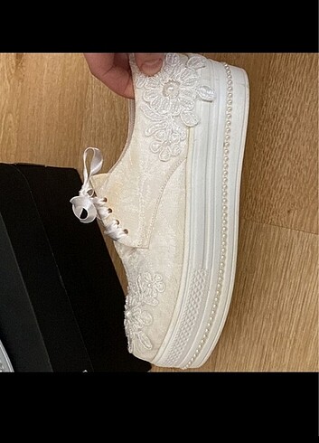 38 Beden beyaz Renk Gelin ayakkabısı 