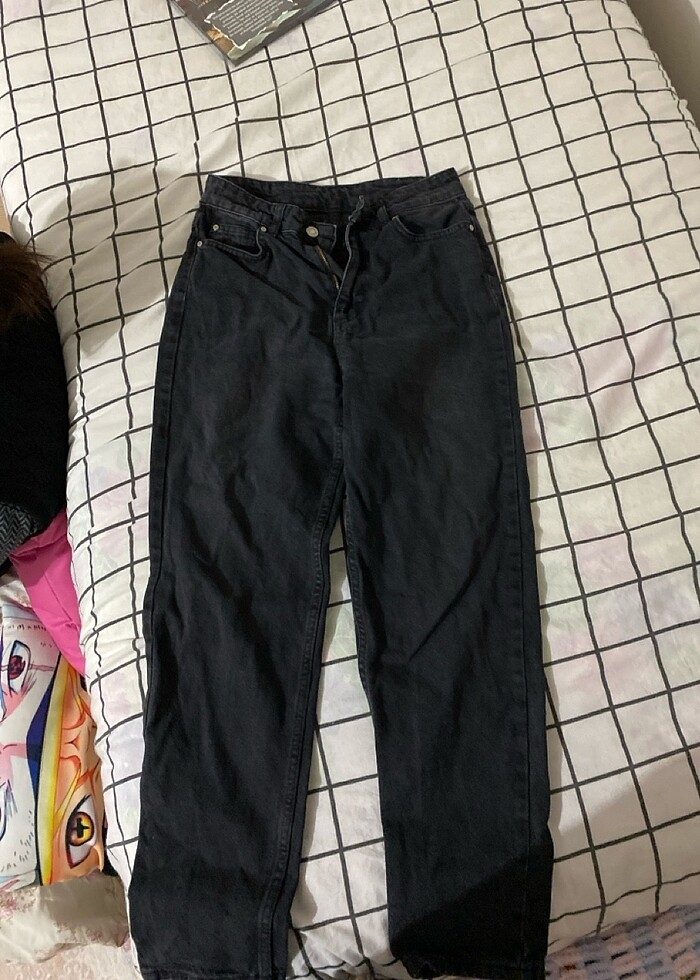 Siyah Mom Jean - Görsel 2