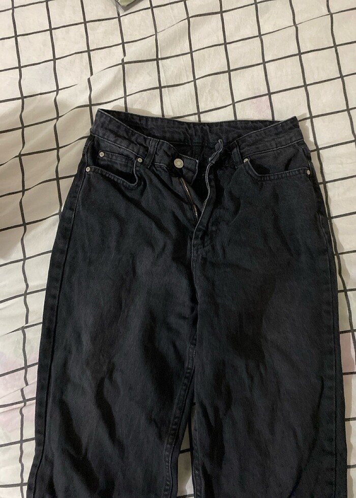 Siyah Mom Jean - Görsel 3