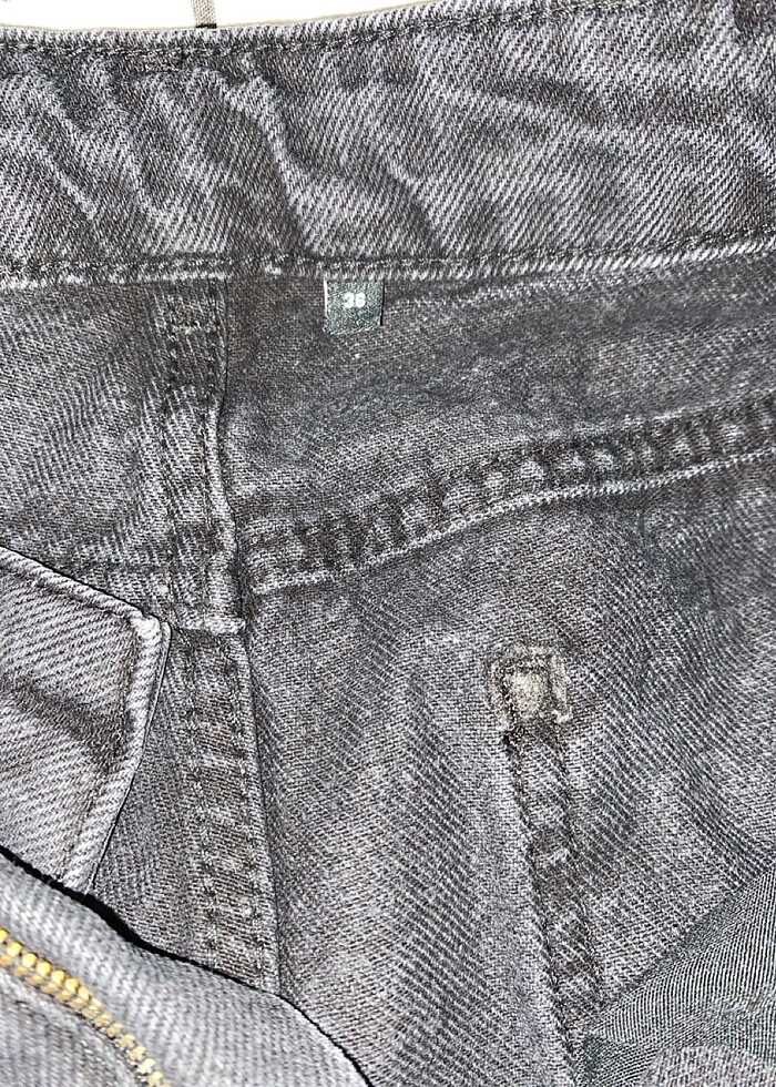 Siyah Mom Jean - Görsel 4