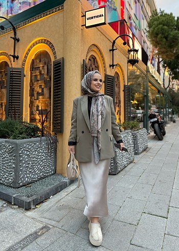 Yeşil haki yeşil Zara blazer ceket