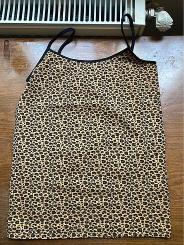 s Beden Leopar Desenli Y2K Baby Tee