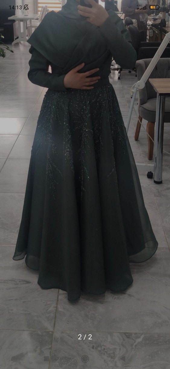 Nakışlı Abiye Elbise/nişanlık - Görsel 2