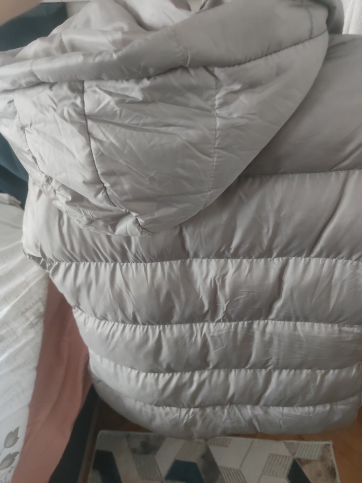 Gri Kadın Kışlık Midi Mont Yüksek Yakalı - Görsel 3