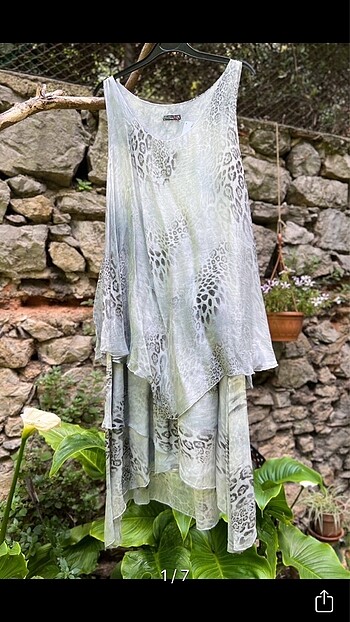Leopar Desenli İtalyan İpek Şifon Elbise