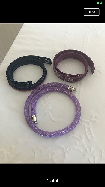 Swarovski 3 adet set şeklinde bileklik