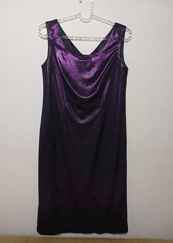 Mor parlak gece elbisesi  Kadın Takımı - Görsel 2