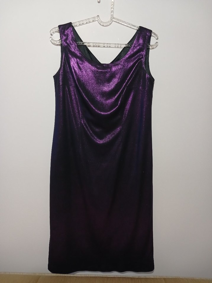 Mor parlak gece elbisesi  Kadın Takımı - Görsel 2