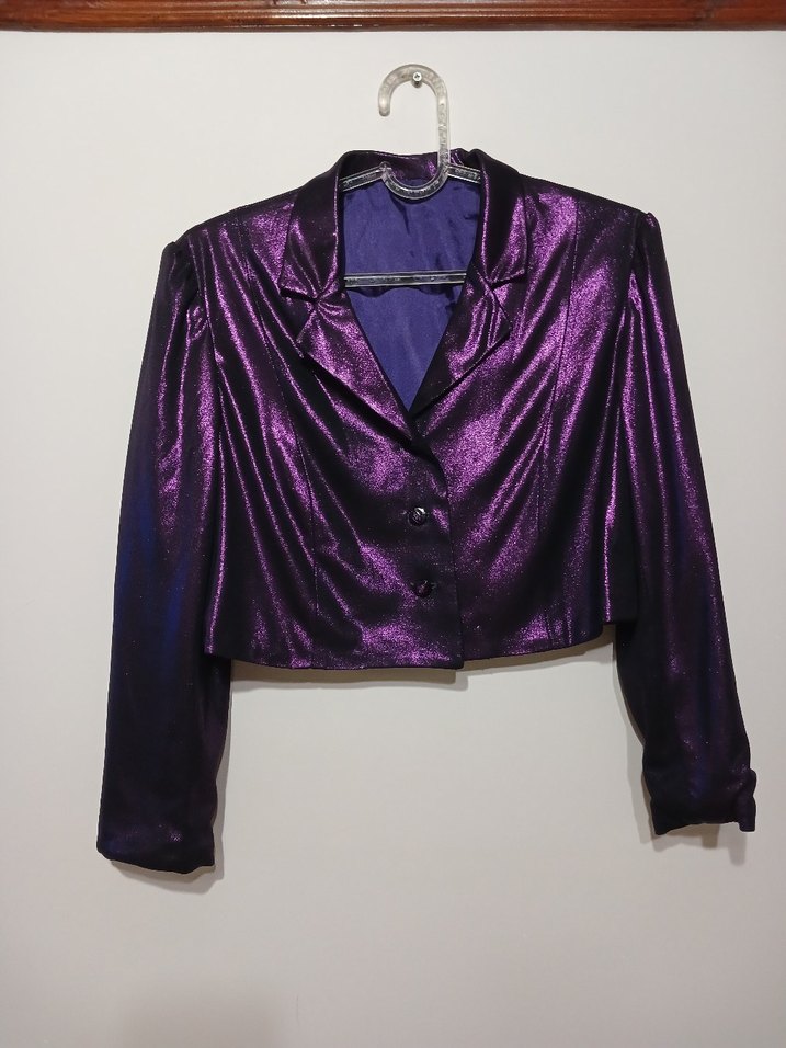 Mor parlak gece elbisesi  Kadın Takımı - Görsel 4