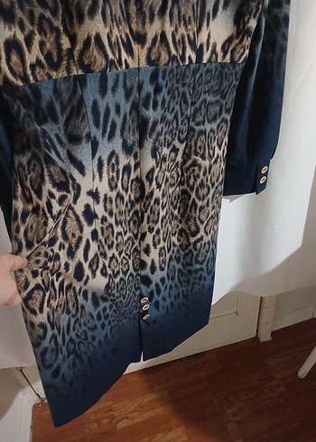 leopar desenli günlük elbise - Görsel 2