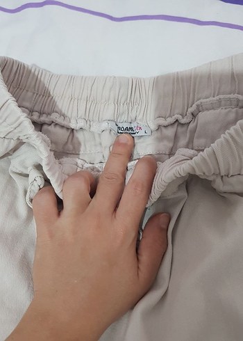 40 Beden Bej Kadın Pamuk Rahat Kesim Pantolon