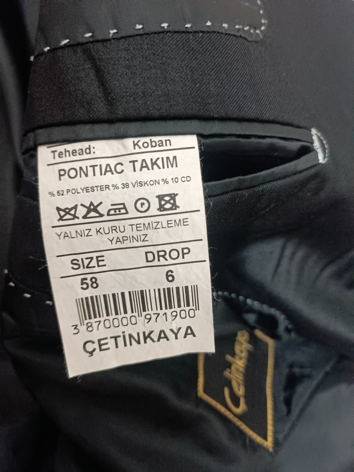 ERKEK CEKET 58 BEDEN - Görsel 4