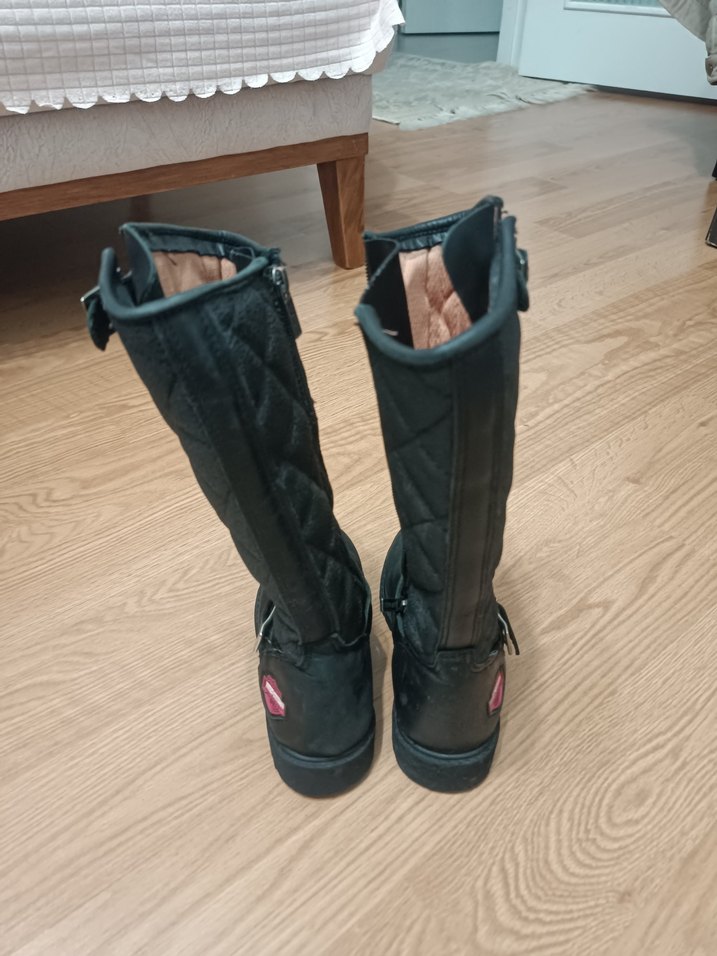 Siyah Tokalı Çocuk Biker Dizüstü Bot - Görsel 2