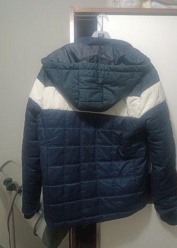 Erkek Mavi Kapitone Mont - Görsel 4