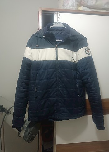 Erkek Mavi Kapitone Mont - Görsel 5