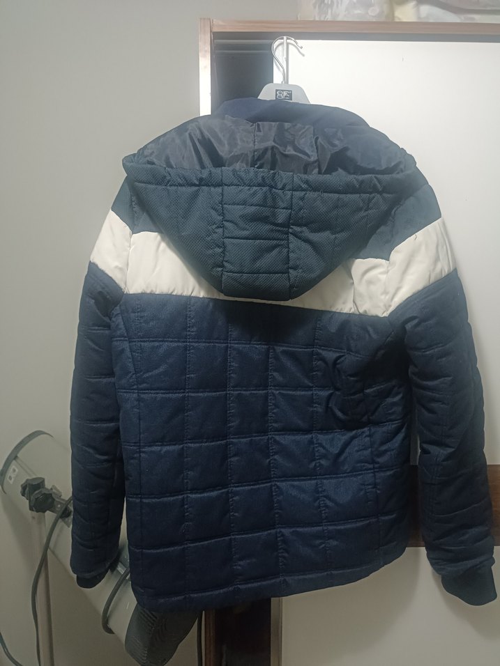 Erkek Mavi Kapitone Mont - Görsel 4