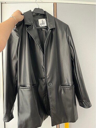 koton deri blazer