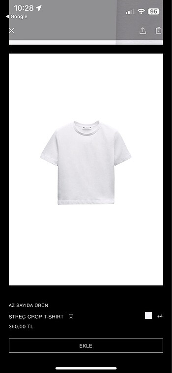 s Beden ikili zara crop tişört
