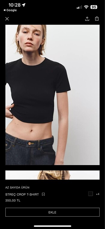 Zara ikili zara crop tişört