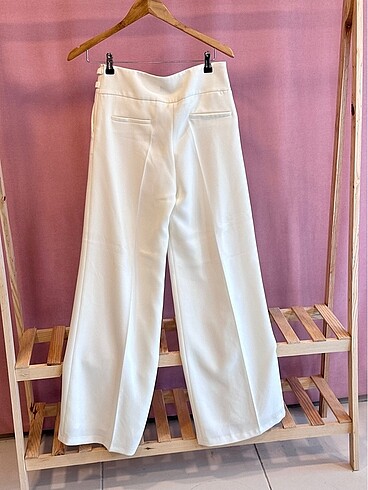 38 Beden beyaz Renk Seçil marka bol paça pantolon